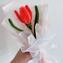 モールフラワー【がね〜しゃ】チューリップの花束,一輪ブーケ dd1be49adbd2acf872809f1b5b07de