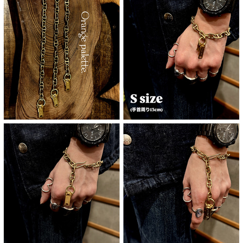 ☆40-50's TALONzipper／Brassbracelet ブレスレット Orange