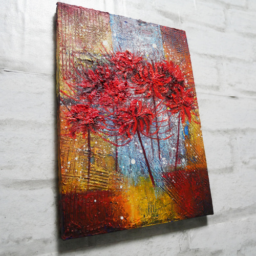 油彩画 花のアート 大きめ b4ed902058ef5edb6a470a29d2c13b