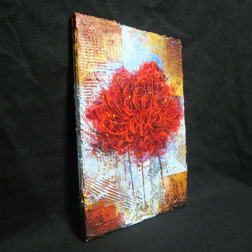 厚油彩　彼岸花　肉筆画　絵画 油絵 油彩 油彩画 絵画 【彼岸花】 絵画 HR 通販 17034276