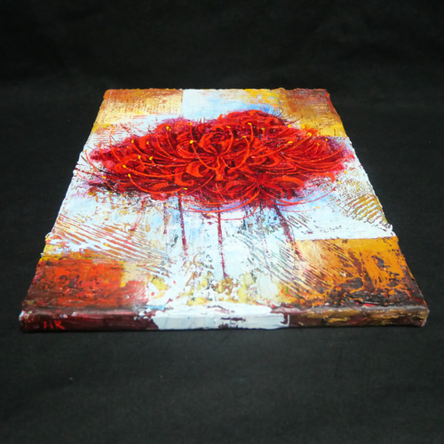 油絵 油彩 油彩画 絵 絵画 【彼岸花】 絵画 HR 通販 19107820