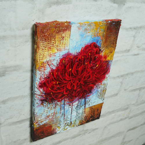 油絵 油彩 油彩画 絵 絵画 【彼岸花】 絵画 HR 通販 19107820