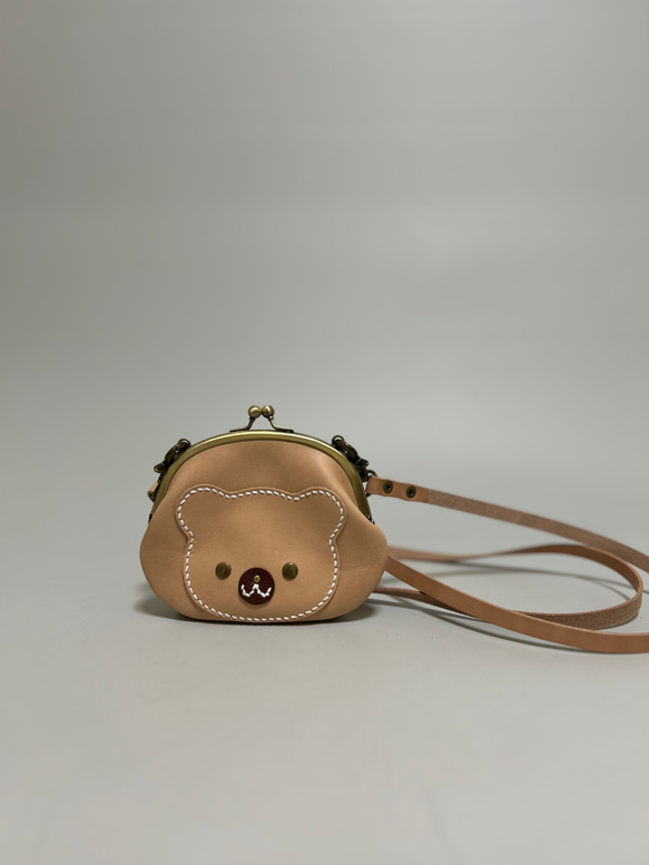 ＊gentenの可愛いレザー＆木製のがま口bagです＊ がま口 ポシェット｜革財布、バッグのgenten（ゲンテン）公式