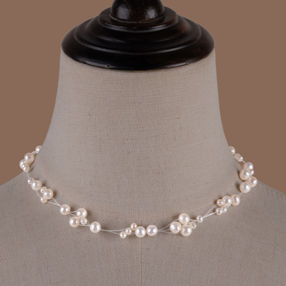 淡水パールのネックレス　真珠　淡水真珠 淡水パール  6月誕生石 ブライダル ウェディング 結婚式