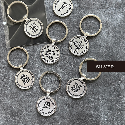 カスタム文字入れ】キーリング（イニシャル＆モノグラム） キーリング