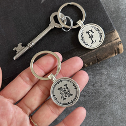 【カスタム文字入れ】キーリング（イニシャル＆モノグラム） 11枚目の画像