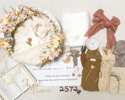 ニューボーンフォト レンタル おうちスタジオ おうちフォト 撮影小物