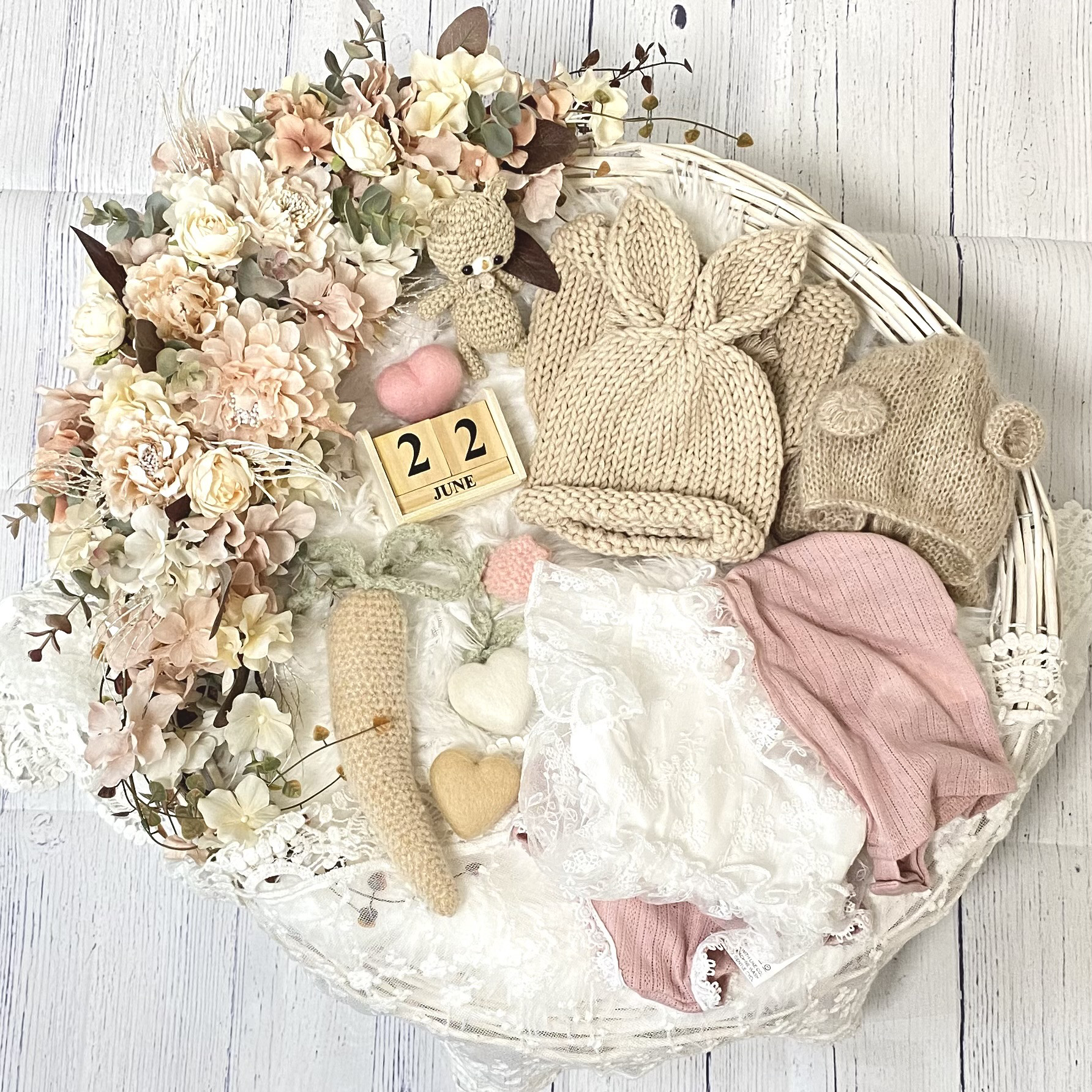 ニューボーンフォト　レンタル　おうちスタジオ　おうちフォト　撮影小物　セルフ撮影　新生児　ウールレター　タペストリー