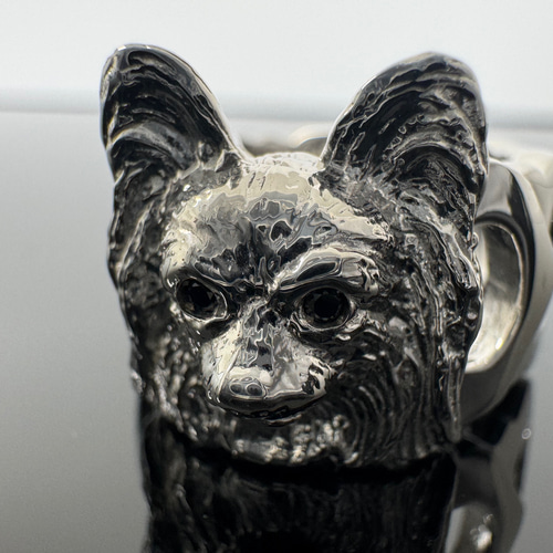 犬の顔リング SV925 サイズ9号 犬種パピヨン*新品 【公式通販】