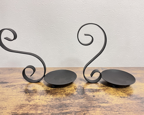 魚と葉　アイアン　キャンドルホルダー 魚と葉 アイアン キャンドルホルダー 魚と葉アイアンキャンドルホルダー