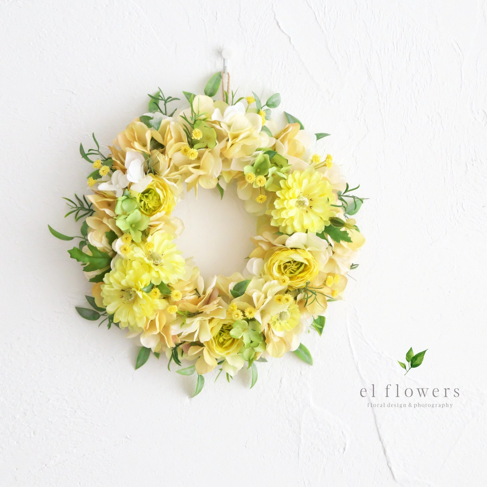 陽だまりフラワーリース（受注制作）