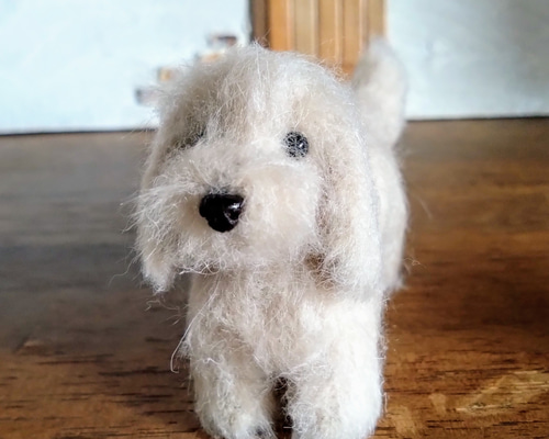 手乗り犬＊ミニチュアダックス ワイヤークリーム その他人形