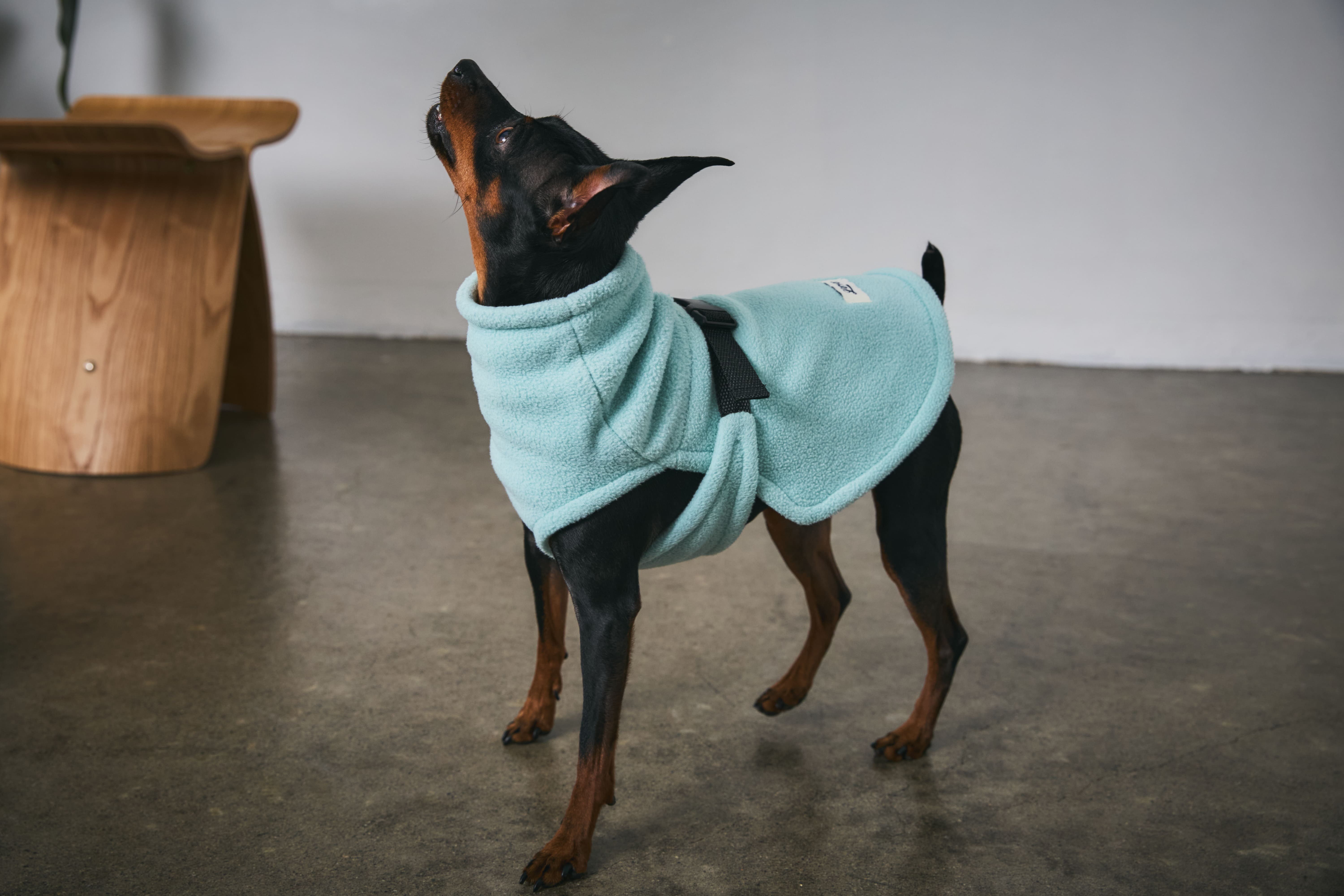 Velted Fleece Vest -Pastel Blue (XXS~S)