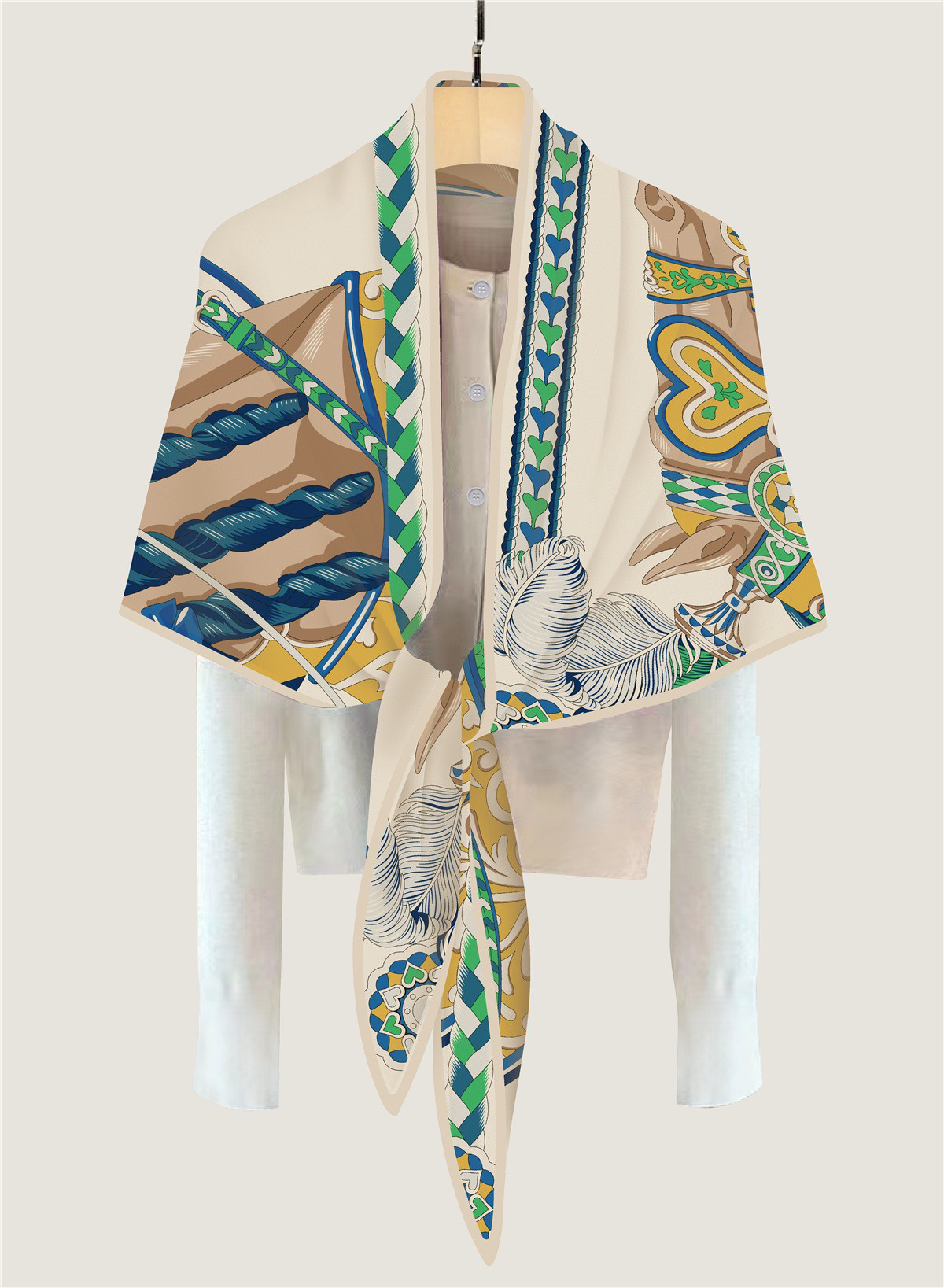 ソロイスト soloist 大判　シルク　ストール　スカーフ タカヒロミヤシタ ザ ソロイスト TAKAHIROMIYASHITA The Soloist