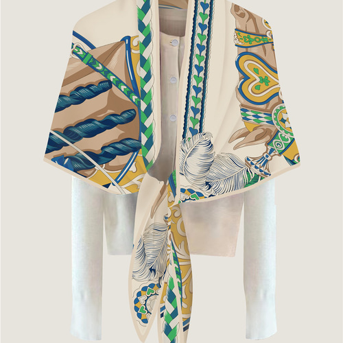 ロエベ 大判シルクスカーフ　140✖️140 ロエベ 大判シルクスカーフ 140✖️140 ロエベ 大判シルク