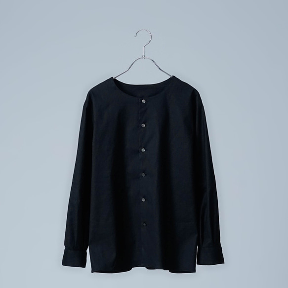 【soco】洗練されたシルエットが上品で素敵 ノーカラー カーディガン ／ 黒 h025d-bck1 19枚目の画像