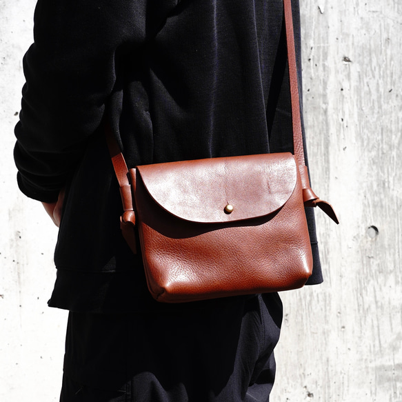 ランバン ショルダーバッグ サコッシュ ポシェット レザー 本革 茶 ブラウン REAL STYLE（ファッション） お財布ポシェット 本革 ショルダー