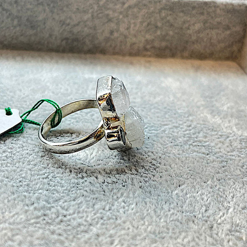 ムーンストーン デザインリング 天然石 シルバー925 18号 メンズ