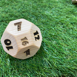 国産ヒノキの18面体サイコロ 1個 手造り 送料無料 大阪製