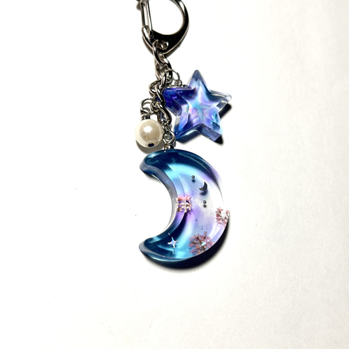 ハンドメイドレジン アクセサリーレジン チャーム 月 チャーム
