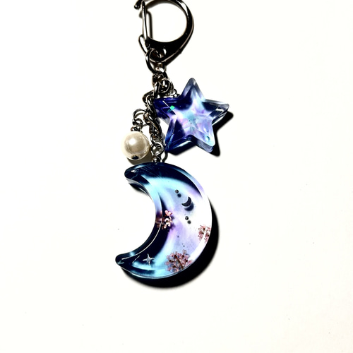 ハンドメイドレジン アクセサリーレジン チャーム 月 チャーム
