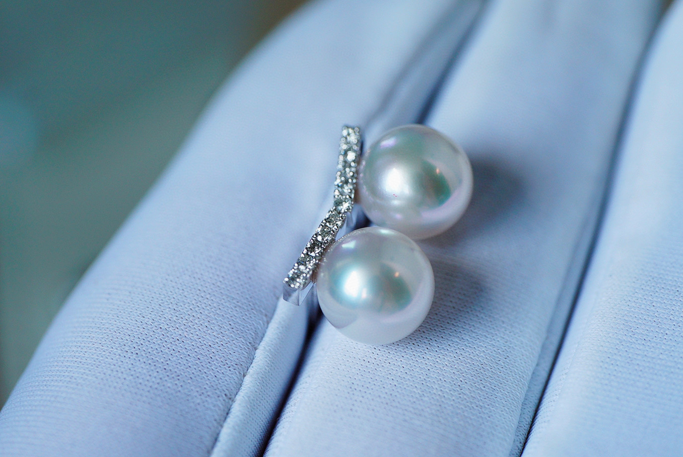 「幸運」K18 天然アコヤ真珠　健康・無垢・長寿・富・純潔・円満・完成　 ピアス　天然ダイヤモンド