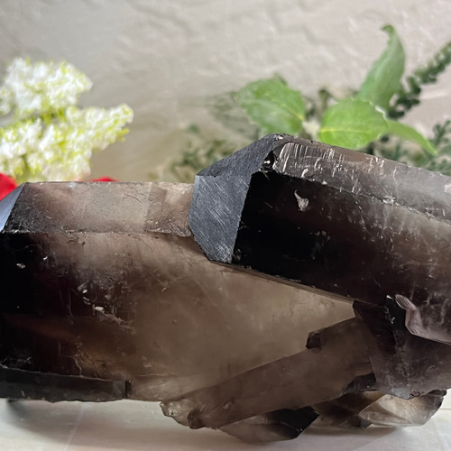 タントリックツイン　トリプルタビュラー　スモーキークォーツ　原石　煙水晶 タントリックツイン トリプルタビュラー スモーキークォーツ