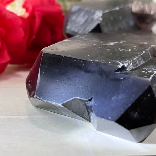 タントリックツイン　トリプルタビュラー　スモーキークォーツ　原石　煙水晶 タントリックツイン トリプルタビュラー スモーキークォーツ