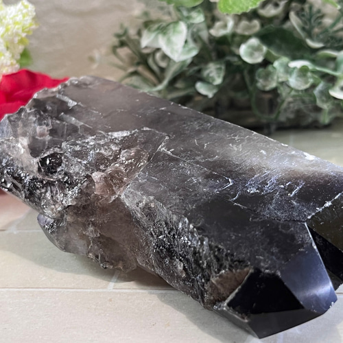 タントリックツイン　トリプルタビュラー　スモーキークォーツ　原石　煙水晶 タントリックツイン トリプルタビュラー スモーキークォーツ