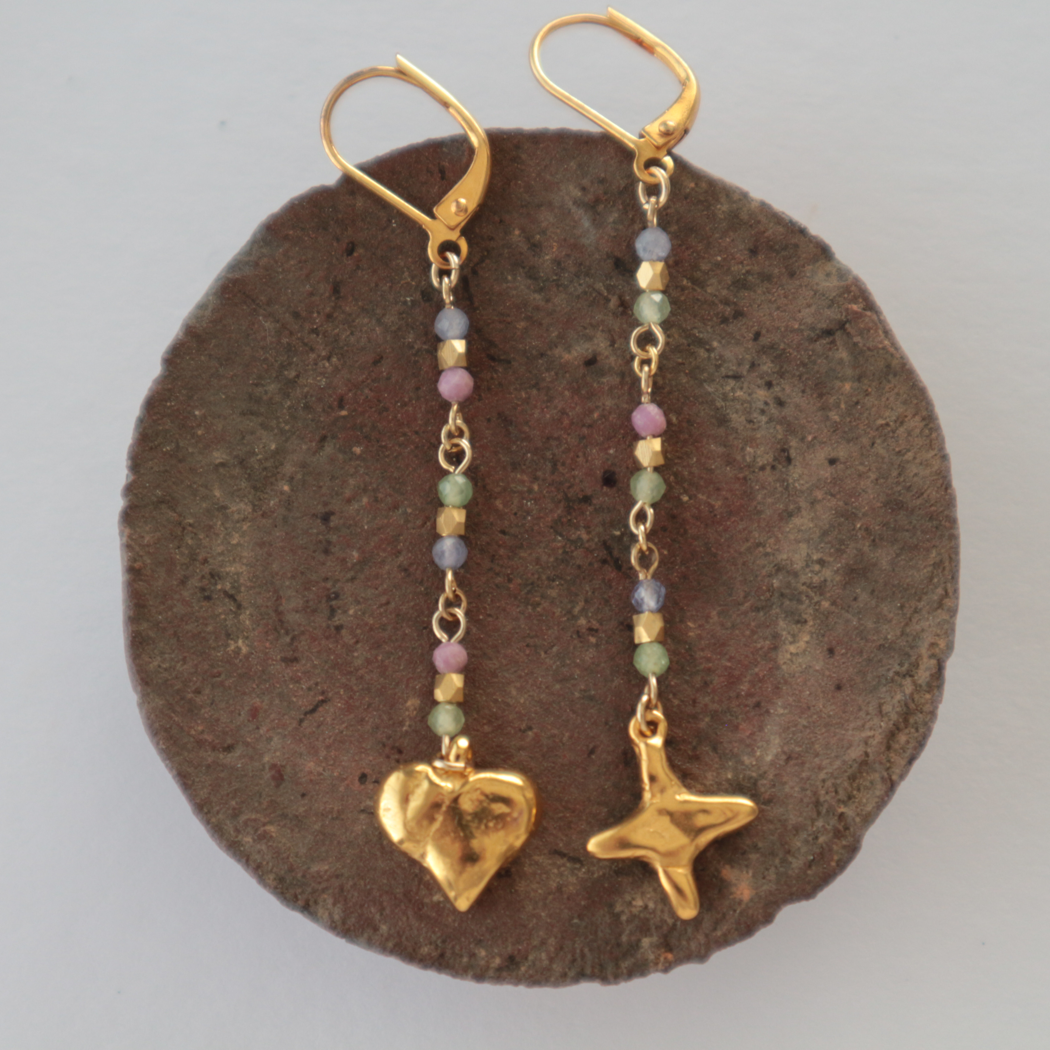 MINIハートとクロスのピアス（イヤリング）