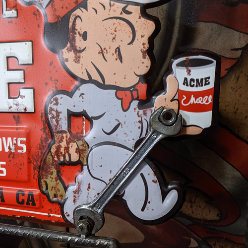 棚 アメリカン ガレージ 壁掛け スタンド 両用 インダストリアル