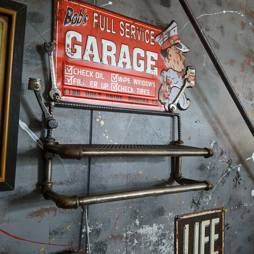 アメリカンガレージインテリア インダストリアル ウォールラック 工具