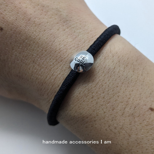 受注生産商品 ハンドメイド BE COOL コンチョ ブラックヘアゴム