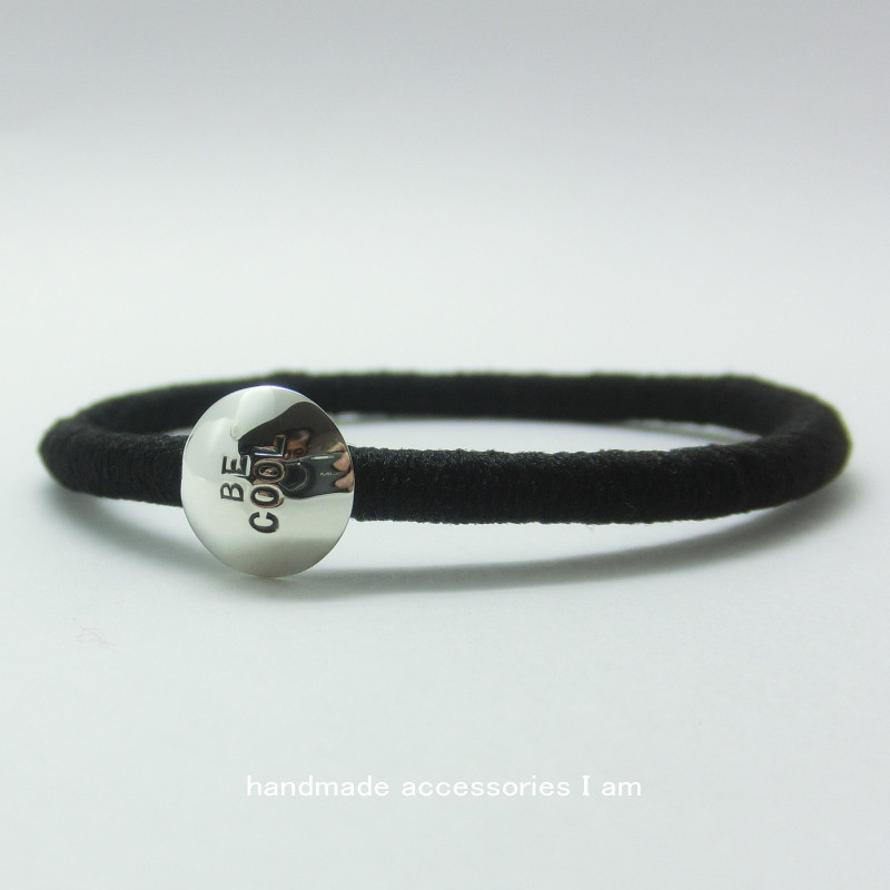 受注生産商品 ハンドメイド BE COOL コンチョ ブラックヘアゴム