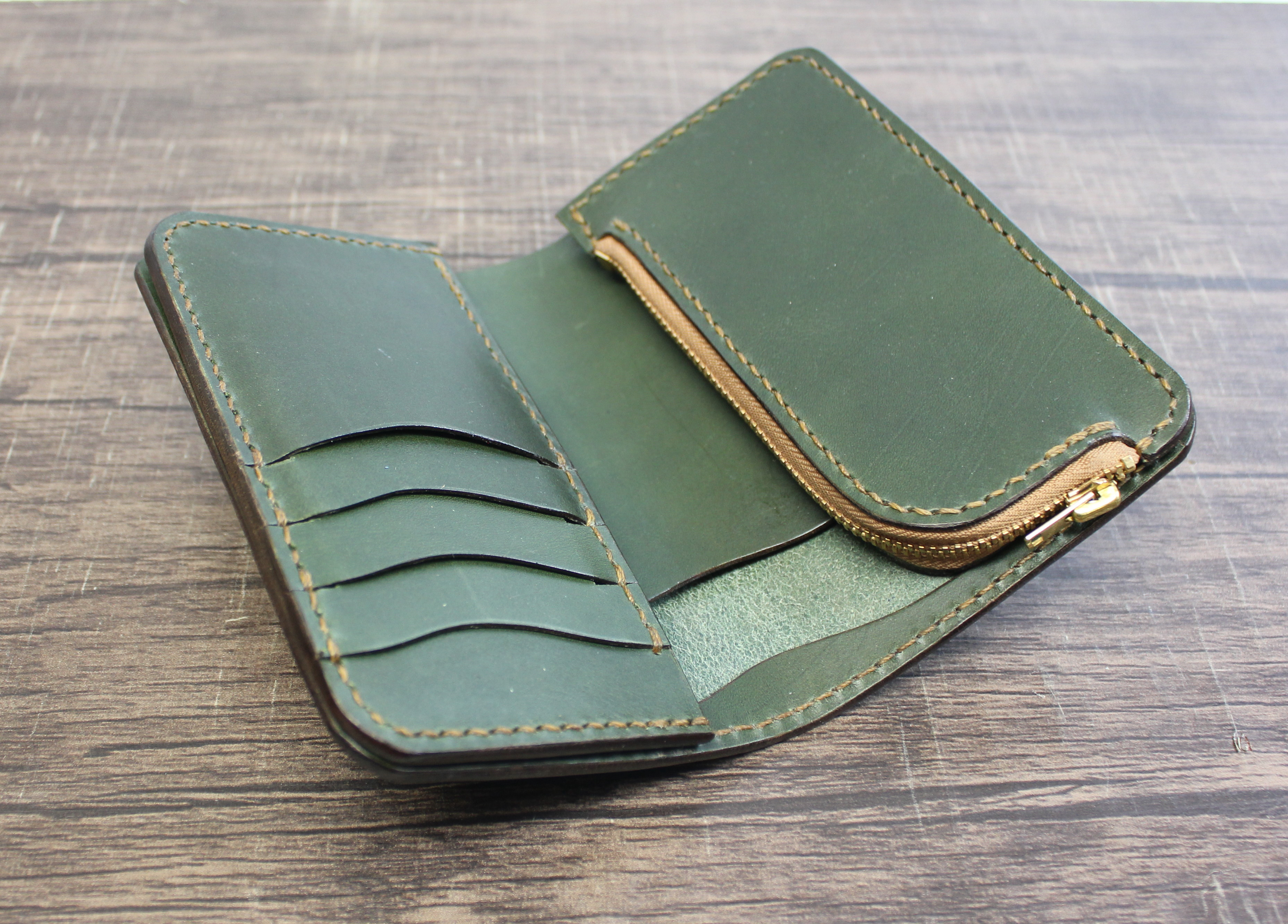 イタリアンレザー使用　ミドルウォレット　wallet【在庫品・ワケあり】