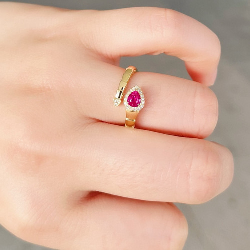 天然ルビーヘビリング