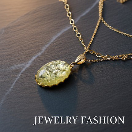 ヴィンテージチェコガラス 2連ネックレス