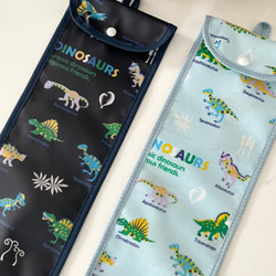 ラスト】♡袖色選べる 90-110cm キッズスモック ペンギン柄