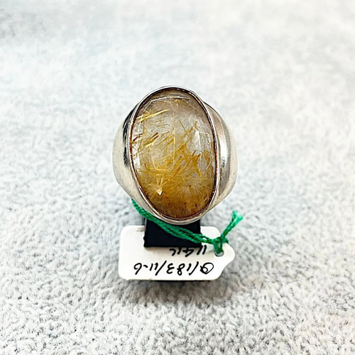 シルバーリング ルチルクォーツ メンズ 20号 シルバー925 天然石