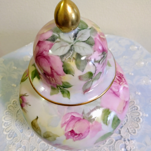 薔薇のかご アウトレット◇赤い薔薇のデコ扇子② | KAORI apparel