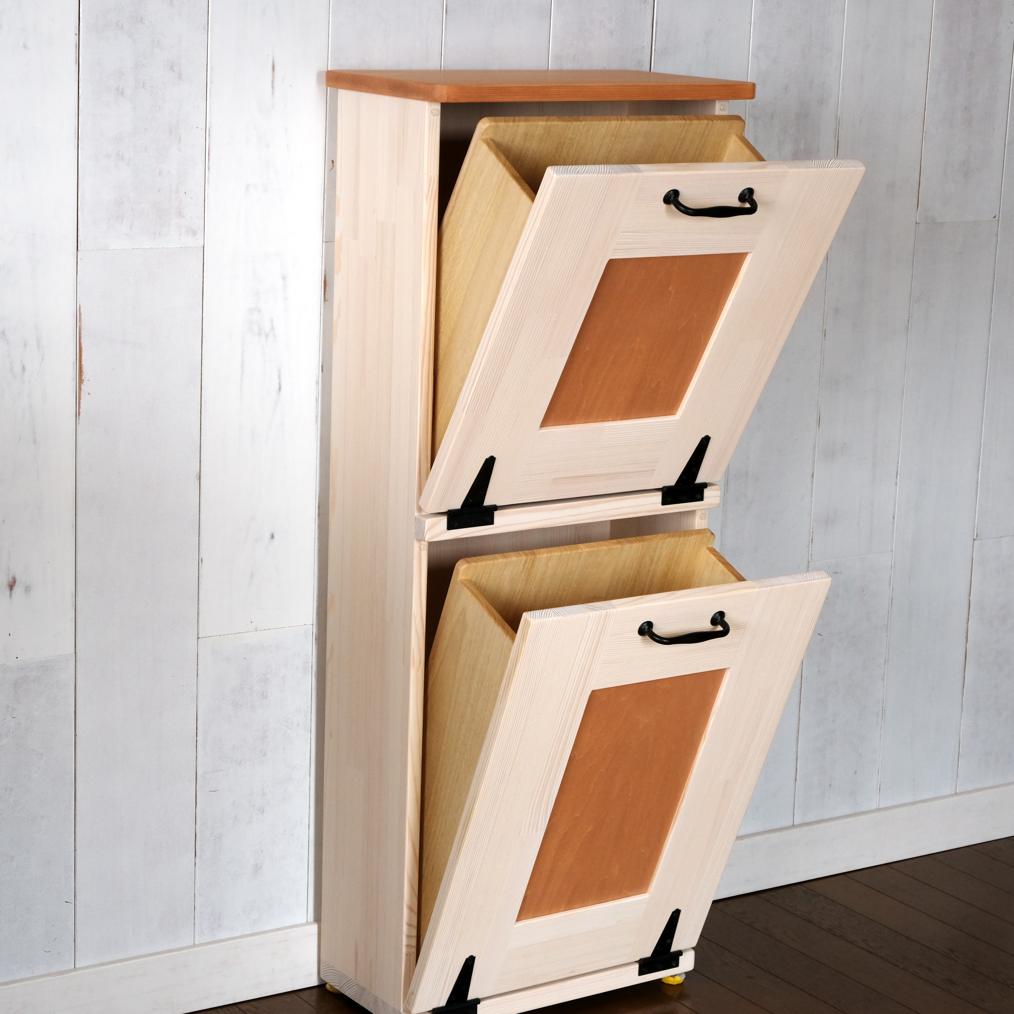 分別　２段　ダストボックス　ゴミ箱　ごみ箱　薄型