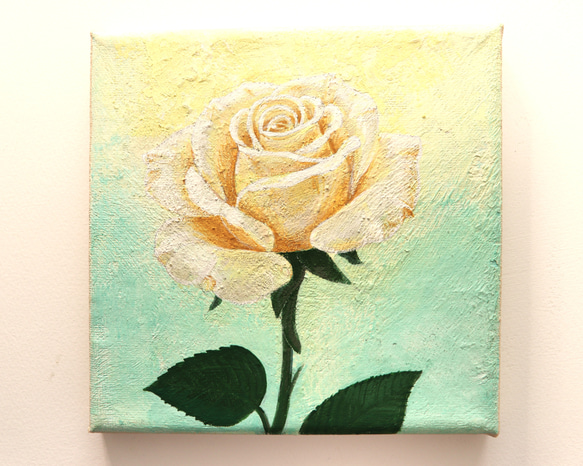 薔薇の絵　アクリル画　自作　原画　ローズ　テクスチャ　インテリア雑貨 薔薇の絵 アクリル画 自作 原画 ローズ テクスチャ インテリア
