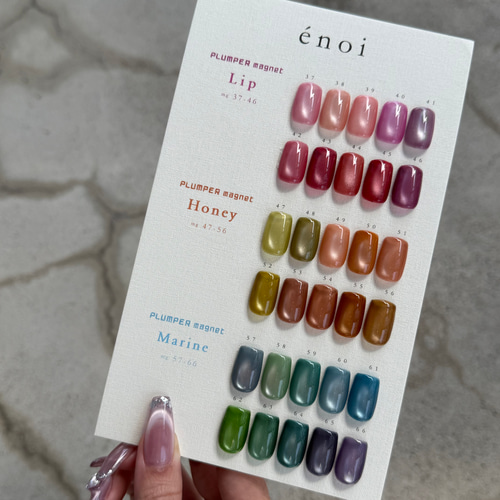 enoiネイルセット ネイルチップ＊enoi マグネットワンカラー プランパー マロンマグ