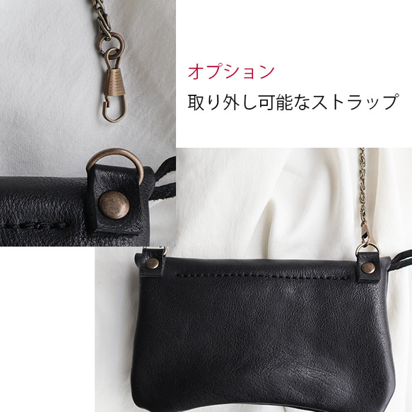 オレンジの大きな２層の長財布/革レザー財布/オレンジ色の長財布/big2sou-オレンジ 5枚目の画像