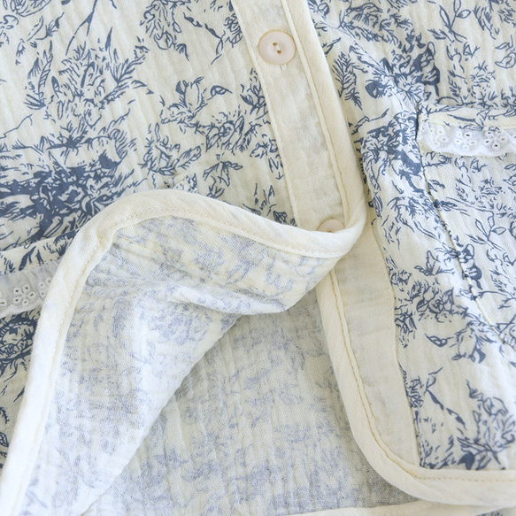 パジャマ 半袖 レディース 上下セット春夏秋ダブルガーゼ 長パンツ春夏秋寝巻き 4枚目の画像