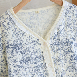 パジャマ 半袖 レディース 上下セット春夏秋ダブルガーゼ 長パンツ春夏秋寝巻き 16枚目の画像