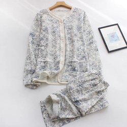 パジャマ 半袖 レディース 上下セット春夏秋ダブルガーゼ 長パンツ春夏秋寝巻き 20枚目の画像