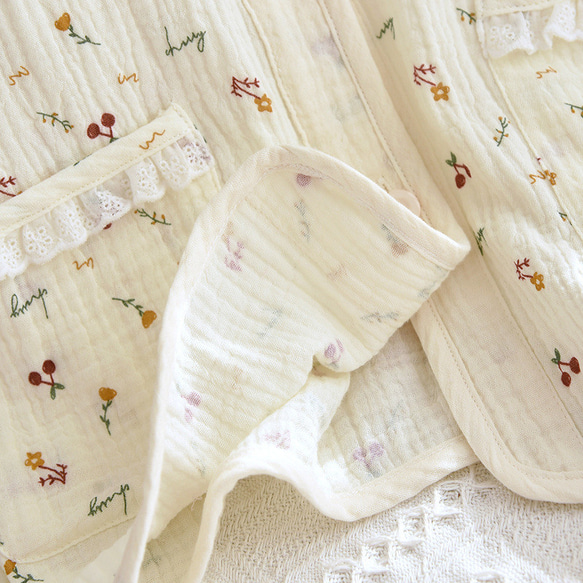 パジャマ 半袖 レディース 上下セット春夏秋ダブルガーゼ 長パンツ春夏秋寝巻き 6枚目の画像