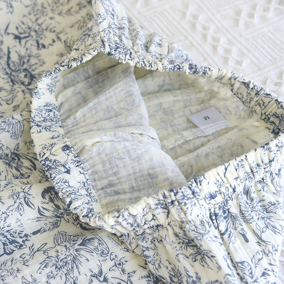 パジャマ 半袖 レディース 上下セット春夏秋ダブルガーゼ 長パンツ春夏秋寝巻き 5枚目の画像