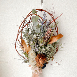 ドライフラワー☆フォルモーサリース ☆自然素材使用♪癒し